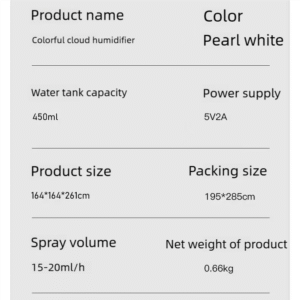 Mushroom rain cloud humidifier